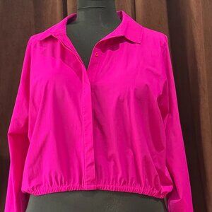 Hot Pink Long Sleeve Blouse L